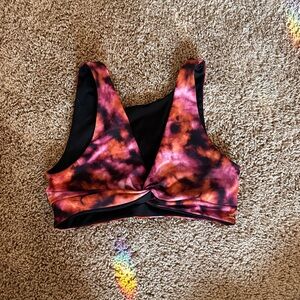Victorias Secret PINK Sport Ultimate Unlined Tie-Dye Reversible Sports Bra Sz S